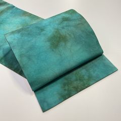 ★美品　洒落袋帯　両面　鱗　うろこ　グラデ　幾何学★ r904