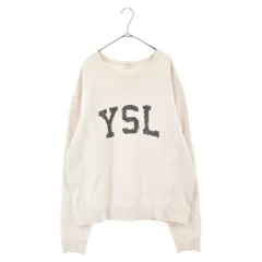 SAINT LAURENT PARIS (サンローランパリ) logo-print sweatshirt ヴィンテージロゴスウェット ホワイト トレーナー ガゼット付き 666979Y36IPのサムネイル