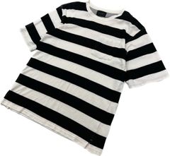 LANVIN PARIS 白黒 マルチボーダー Tシャツ イタリア製 コロネット 