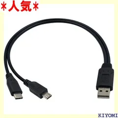 Duttek USB 2.0 二股ケーブル USB 2.0 Aオスto USBタイプCオス