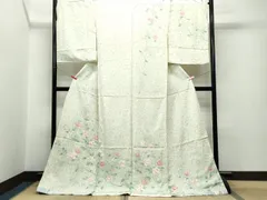 D740 藤娘きぬたや　刺繍　訪問着　正絹　着物　袷　しつけ糸付き未使用極美品 藤娘きぬたやの総絞り訪問着・おしゃれ着物・振袖なら三ツ星