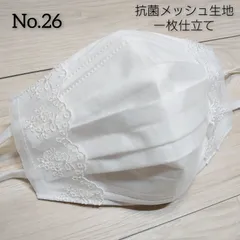 抗菌防臭メッシュ一枚仕立て　不織布マスクが見えるカバー　No.26