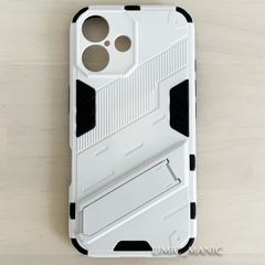 iPhone 16 ケース スマホ バンパー アーマー スタンド マグネットホルダー対応 ホワイト 白 白色 アイフォン