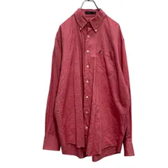NAUTICA 長袖 無地シャツ L レッド ノーティカ ボタンダウン 古着卸 アメリカ仕入 a701-5475のサムネイル