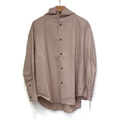 【楠本質店/元住吉】未使用品　オーバーコート/OVERCOAT　フード付き　ドロップショルダートップス　シャツ　S24T011-NKWS　サイズ：M1　ベージュ【中古】