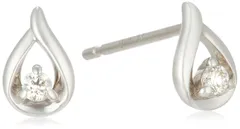 【在庫セール】(ヨンドシー)しずく ダイヤモンドK10ホワイトゴールド（WG)ピアス111446153203 4℃