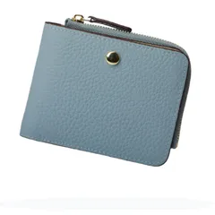 【在庫処分】[MR FONE] 財布 レディース ミニ財布 本革 二つ折り財布 コンパクト財布 小銭入れ付き 小さい財布 RFID スキミング防止 薄い 薄型 人気 (セレストブルー)