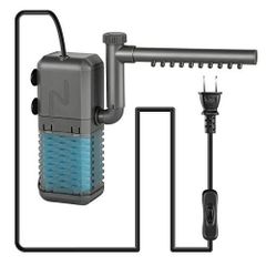 6W 水中ポンプ 小型 水槽ポンプ 6W 水槽フィルター 酸素供給/ろ過/水循環機能/水流発生/排水5 in 1ウォーターポンプ 流量600L/H 揚程0.8M 20-40CM水槽適用 空気量/流量調節できる 観賞魚飼育 2023新型 日本語説明書付き