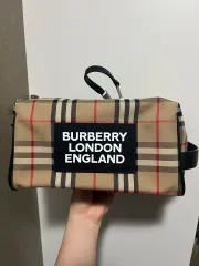 Burberry white/silver golf bag carry cart caddy staff tour