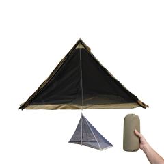 軍幕テント用インナーテント 一人用 ソロ 軽量 メッシュテント モスキートネット 蚊帳 キャンプ用 アウトドア