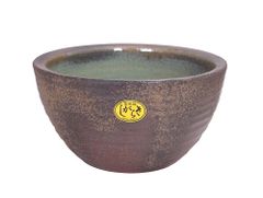 睡蓮鉢　１０号 　信楽焼　窯肌ひねり　メダカ鉢 ビオトープ 国産