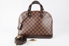【超美品】LOUIS VUITTON ヴィトン アルマPM 2WAYショルダー ハンドバッグ ダミエ ブランド鞄 ブラウン系【QO97】