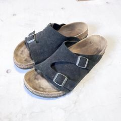 ビルケンシュトック　サンダル　ストラップ　黒　スエード