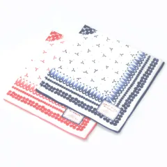 新品 ふわっとおっきな ガーゼハンカチ 45cm×45cm 大判 花柄 青 ピンク 2枚セット 日本製