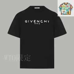 【今日WTO】GIVENCHY 85 クラシック破損ロゴプリント ダブルスレッド コットン T シャツ-ZX05