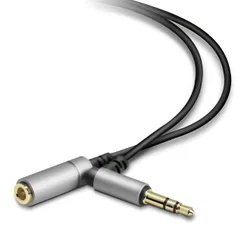 【特価商品】エレコム ヘッドホン延長ケーブル//1m/シルバー