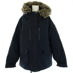 エーグル AIGLE ファー付防水ショートダウンジャケット ジップアップ フード ナイロン 40 L 紺 ネイビー ZBF043J /BMのサムネイル