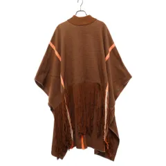 Acne Studios (アクネ ストゥディオズ) フリンジ ケープ ニットポンチョ FN-MN-KNIT000129 ブラウンのサムネイル