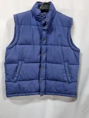 cl19 FRED PERRY ウール×レザー ベスト 青 メンズMサイズ cl19 FRED PERRY ウール×レザー ベスト 青 メンズMサイズ - メルカリ