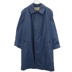 バーバリーズ 80s 90s ステンカラー コート 紺 Burberrys イギリス製 メンズ 【中古】  【230327】