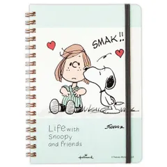 【メール便】スヌーピー リングノート B6 サイズ SNLFグリーン Life with Snoopy and Friends ピーナッツ 日本ホールマーク 新学期準備文具 キャラクター グッズ 
