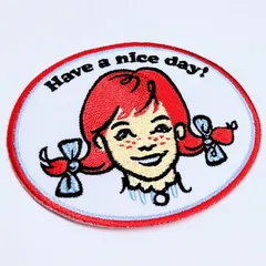送料無料！ ★刺繍アイロンワッペン★【 Wendy's ( ウェンディーズ ) 】 〚アメリカン雑貨 アメトイ〛