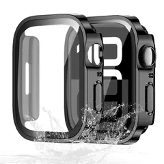 【在庫セール】カバー アップルウォッチ se3/se2/se/6/5/4 防水・防塵 series Apple Apple Watch Watch カバー 対応 PC素材 40mm 3D直角エッジデザイン ケース 傷防止(40mm，光沢のブラック) YAODL