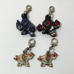 【まとめ売り】 ポケモン ダゲキ ナゲキ チャーム ストラップ ４点セット