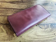 【特価パキスタンレザー】ラウンドファスナーロングウォレット【姫路レザー】