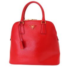 【中古】PRADA  プラダ BL0909 サフィアーノ 2wayハンドバッグ レッド  ハンドバッグ  ショルダーバッグ 斜めかけバッグ 赤 A2404926  レディース【無料ギフトラッピング承ります】