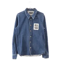 RAF SIMONS (ラフシモンズ) DENIM SHIRT RSレザーパッチ デニム長袖シャツ インディゴのサムネイル