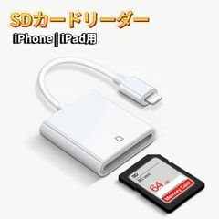 lightning カードリーダー メモリーカードリーダー カメラリーダー 変換アダプタ SDカード iPhone iPad アイフォン 写真 動画 データ転送 データ移行 データ保存 バックアップ