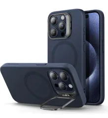 ★ESR iPhone 15 Pro ケース スタンド付き MagSafe シリコン ミリタリーグレードの保護 カメラ隠れスタンド内蔵