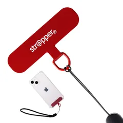 ストラッパー Strapper (ディープレッド) スマホ 【モノマガジン掲載・NHKおはよう日本出演】 ストラップ 落下防止 携帯ストラップ リストストラップ