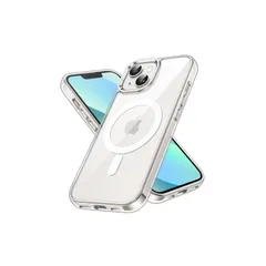 JETech iPhone 13 mini マグネット ケース(5.4インチ用) MagSafe ワイヤレス充電対応 衝撃吸収 バンパーカバー 傷つけ防止 透明バック (クリア) 1