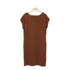MARLENE JOBERT マルレーヌジョベル ワンピース フレンチスリーブ バックファスナー ひざ丈 レディース ブラウン Ｍ