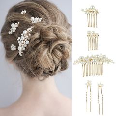 ヘアアクセサリー 結婚式 ウエディング ウエディングドレス 花嫁 白 金 銀 ゴールド シルバー シンプル ナチュラル ヘッドドレス ヘアピン ヘアアクセ お呼ばれ コーム 髪留め 前撮り 洋装 和装 参列 着物  簡単 ゲスト