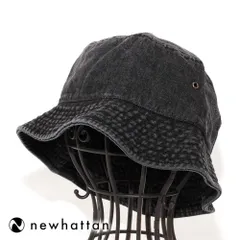 バケットハット 帽子 ニューハッタン newhattan 1530 Cotton Denim Bucket Hats デニム ブラック 1530-Z-BK_DENIM L/XLサイズ USA NYC