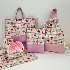 入園入学   レッスンバック   体操服袋  上履き袋  お弁当袋  コップ袋  ランチョンマットバレリーナ6点セット