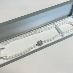 【送料無料】パールネックレス/真珠/箱付き/レディース/6.6㎜/0.66㎝/冠婚葬祭/入学式/卒業式/パールホワイト/中古品