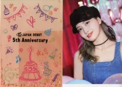 【中古】クリアファイル モモ グリッターファイル＆ポスターセット 「TWICE JAPAN DEBUT 5th Anniversary Goods」