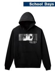【新品】レディース パーカー 黒 School Days『鮮血の結末』アニメ /送料無料