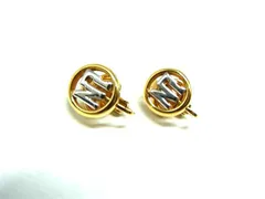 ■美品■ NINA RICCI ニナリッチ ロゴモチーフ クリップ式 イヤリング アクセサリー レディース ゴールド系 DI6496