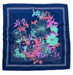 Christian Dior クリスチャンディオール スカーフ シルク 大判 ヴィンテージ