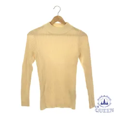 ☆美品☆ MUJI 無印良品 トップス ニット シンプル タートルネック 長袖 大きいサイズ レディース ホワイト L 901-10721 送料無料 古着