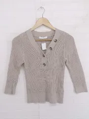 ◇ SENSE OF PLACE by URBAN RESEARCH 長袖 リブ ニット セーター サイズF ベージュ レディース P  【1301310004658】