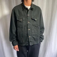 襤褸 80年代～90年代 チュニジア製 Levi's ユーロリーバイス 70503 ブラックデニムジャケット メンズL-XL相当 