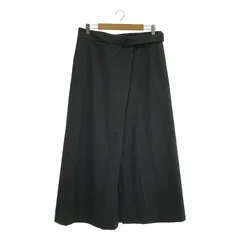 エイトン　ウール　プリーツスカート　ブラック　ロングスカート　2 ATON 11008SKAGGM0710104001?$VS_1500$