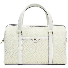 マイケルコース　MICHAEL KORS　トラベル　ダッフル　サッチェル　2WAYミニボストン　35F4GTFS6J　ホワイト　ゴールド