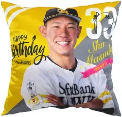 ソフトバンクホークス 誕生日クッション 受注生産】近藤健介 300二塁打達成記念 スクエアクッション